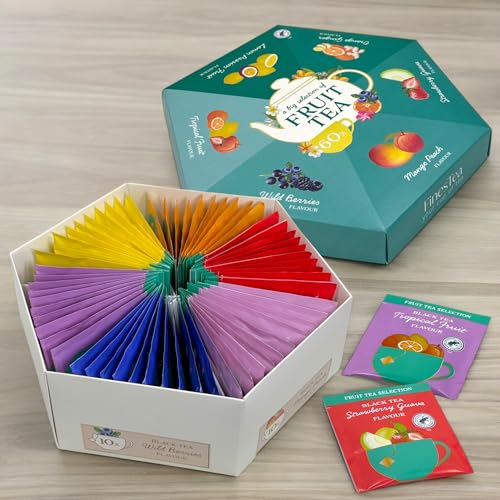 MIJOMA Teegeschenk Exquisite Fruchtaromen Schwarztee Kollektion, Geschenkbox mit 60 Teebeuteln, Vielfältige Aromen, Rainforest Certified MIJOMA Teegeschenk Exquisite Fruchtaromen Schwarztee Kollektion, Geschenkbox mit 60 Teebeuteln, Vielfältige Aromen, Rainforest Certified von MIJOMA