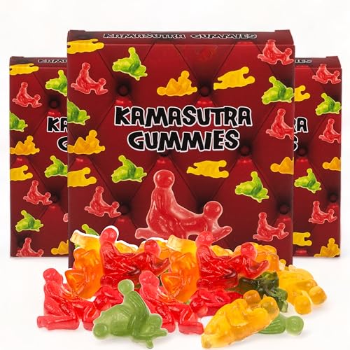 MIJOMA Kamasutra-Fruchtgummi - Spannende Kamasutra-Positionen treffen auf fruchtigen Geschmack, 3 verlockende Beutel mit 96g, Ideal für farbenfrohe Partys, Junggesellinnen- und Junggesellenabschiede! von MIJOMA