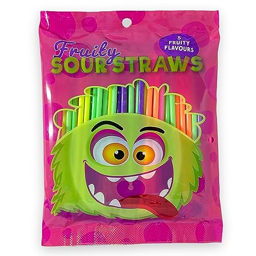 MIJOMA Schleckpulverstangen - Saure Neonfarbene Brausestäbchen für Kindergeburtstage und Partys - Brausestangen mit fruchtigem Fruchtgeschmack (80 Stück - 120g) von MIJOMA