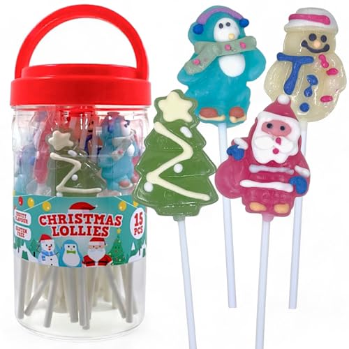 MIJOMA Weihnachtslutscher 15er Set, fruchtige Lollies Tannenbaum, Schneemann, Pinguin, Weihnachtsmann, glutenfrei, Lutscher für Adventskalender und Weihnachtszeit Lollipops, 150g MIJOMA Weihnachtslutscher 15er Set, fruchtige Lollies Tannenbaum, Schneemann, Pinguin, Weihnachtsmann, glutenfrei, Lutscher für Adventskalender und Weihnachtszeit Lollipops, 150g von MIJOMA