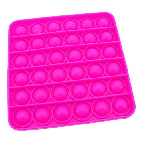 Anti-Stress Spielzeug Fidget Pop Toy , Push Pop Bubble, Luftpolster, sensorisches Spielzeug, Stressabbau (Quadrat pink) von MIK Funshopping