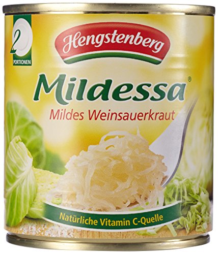 Hengstenberg Mildessa Weinsauerkraut 2 Portionen, 15er Pack (15 x 314 ml Dose) von Mildessa