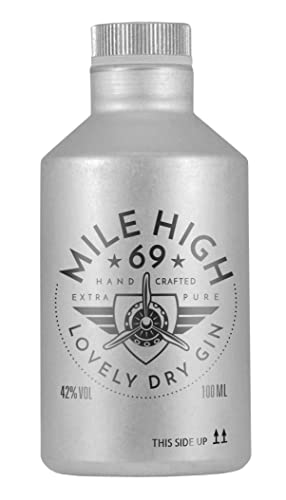 MILE HIGH 69® Gin (1 x 0,1 l, 42% Vol.) | Hand gemachter feiner GIN | aus rein biologischen Rohstoffen & Botanicals | 1 Flasche von MILE HIGH 69