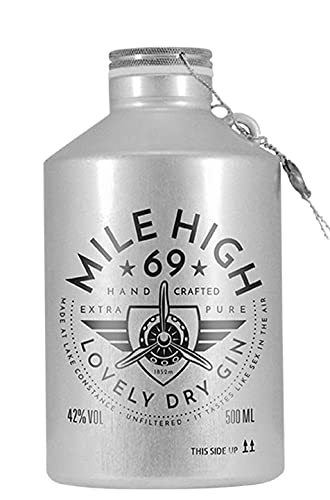 MILE HIGH 69® Gin (1 x 0,5 l, 42% Vol.) | Hand gemachter feiner GIN | aus rein biologischen Rohstoffen & Botanicals | 1 Flasche von MILE HIGH 69