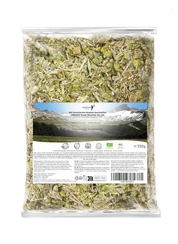 Minotaur Herbs | Bio Griechischer Bergtee aus den Bergen Griechenlands, geschnitten, 250 g | Premium Qualität aus kontrolliert biologischem Anbau von MINOTAUR