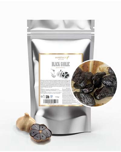 Minotaur | Schwarzer Knoblauch geschält, mit Honig glasiert 150g | Black garlic peeled, glazed with honey von MINOTAUR