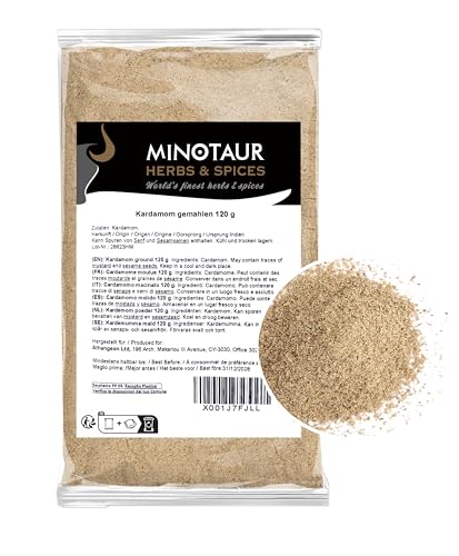 Minotaur Spices I Kardamom gemahlen 120 gr I Cardamom Gewürz Pulver Minotaur Spices I Kardamom gemahlen 120 gr I Cardamom Gewürz Pulver von MINOTAUR
