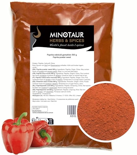 MINOTAUR Spices | Paprika edelsüß gemahlen, Paprikapulver mild, 2 x 500g (1 Kg) von MINOTAUR