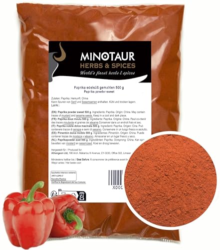 Minotaur Spices | Paprika edelsüß gemahlen, Paprikapulver mild, 2 x 500g (1 Kg) von MINOTAUR