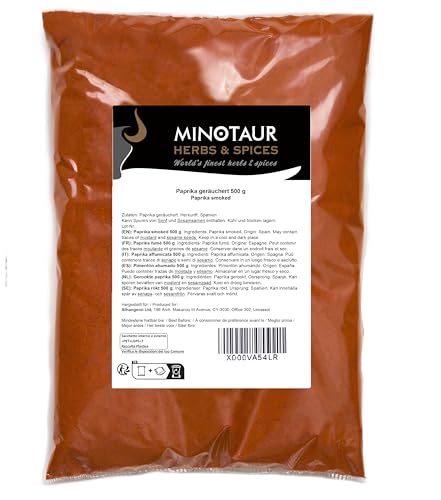 Minotaur Spices | Paprika geräuchert | 2 x 500g (1 Kg) Paprikapulver smoked von MINOTAUR