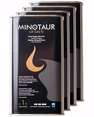 Minotaur of Crete | Extra Natives Premium Olivenöl aus Kreta | Kaltextraxiert | 4 x 1 Liter (4L) von MINOTAUR