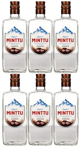 6x Minttu Choco Mint Schnaps 35% 0,5L von MINTTU Choco Mint