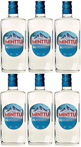 Original Minttu Mint Peppermint Pefferminz Likör (6 x 0.5 l) von MINTTU Choco Mint