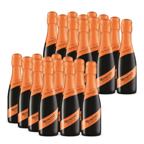 MIONETTO Prosecco Spumante DOC Treviso Brut (2x 12 x 0,2l) Schaumwein, Perlwein aus Italien, trocken, fruchtig und frisch - Ideal als Aperitif und zu Antipasti von MIONETTO