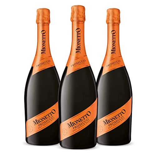 MIONETTO Prosecco Spumante DOC Treviso Brut (3x0,75l) Schaumwein, Perlwein aus Italien, trocken, fruchtig und frisch - Ideal als Aperitif und zu Antipasti von MIONETTO