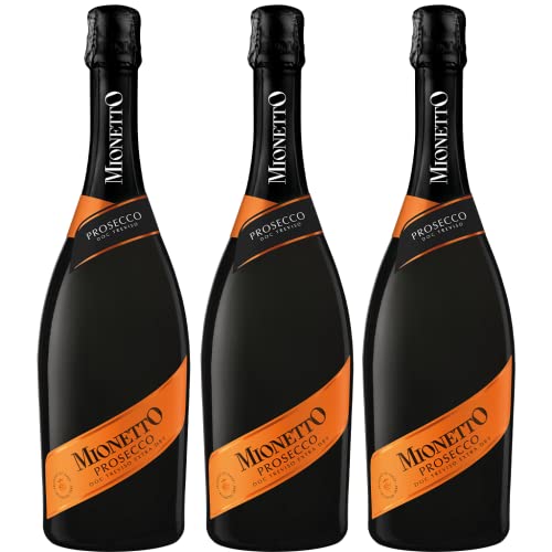 Mionetto Prosecco Spumante DOC Treviso Extra Dry (3x0,75l) Set, Schaumwein, Perlwein aus Italien, extra trocken, weich und harmonisch - Ideal zu Antipasti und als Aperitif von MIONETTO