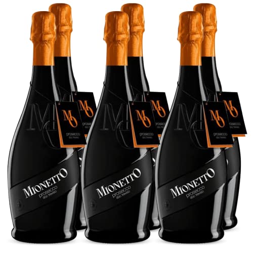 Mionetto MO Prosecco DOC Treviso Extra Dry (6 x 0,75 l) Stilvoller Spumante aus Italien, extra trocken, ideal zu Antipasti, Muscheln, Krustentieren, Risotto von MIONETTO