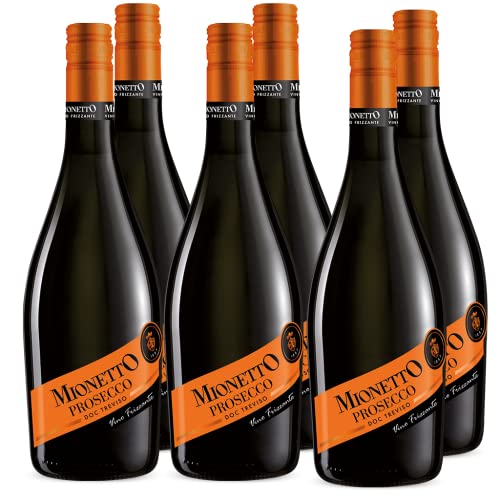 Mionetto Prosecco DOC Treviso Frizzante (6 x 0,75 l) - Fruchtig-frischer Perlwein aus der renommierten italienischen Provinz Treviso, Glera, halbtrocken von MIONETTO