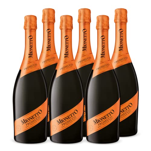 MIONETTO Prosecco Spumante DOC Treviso Brut (6x0,75l) Schaumwein, Perlwein aus Italien, trocken, fruchtig und frisch - Ideal als Aperitif und zu Antipasti von MIONETTO