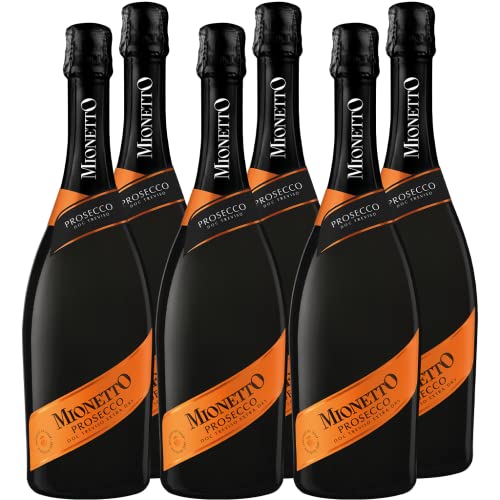 Mionetto Prosecco Spumante DOC Treviso Extra Dry (6x0,75l) Set, Schaumwein, Perlwein aus Italien, extra trocken, weich und harmonisch - Ideal zu Antipasti und als Aperitif von MIONETTO