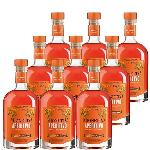 Mionetto Aperitivo (9 x 0,5 l) - italienischer Likör mit ?bittersüßem Geschmack nach Orange, Citrus und ausgewählten Botanicals, perfekt für den Aperitif Spritz von MIONETTO