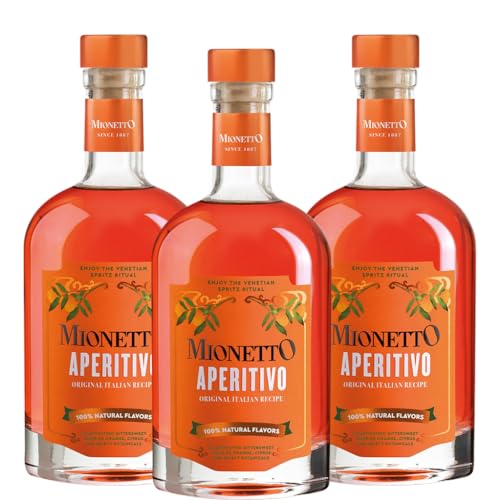 Mionetto Aperitivo (3x0,5 l) - italienischer Likör mit bittersüßem Geschmack nach Orange, Citrus und ausgewählten Botanicals, perfekt für den Aperitif Spritz von MIONETTO