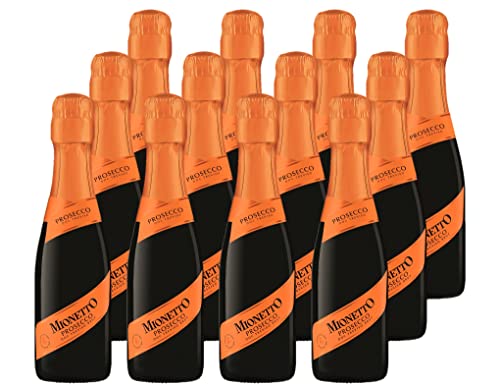 Mionetto Prosecco Spumante DOC Treviso Brut Brillino (12 x 0,20 l) Hochwertiger Schaumwein aus Italien im Kleinformat, frisch und fruchtig, ideal als Aperitif von MIONETTO