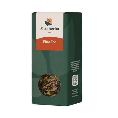 Miraherba Ayurveda - Bio Pitta Tee, kühlend und beruhigend, Pitta ausgleichende Kräuterteemischung, aus kontrolliert ökologischem Anbau - 100g von MIRAHERBA Happy · Healthy · Human
