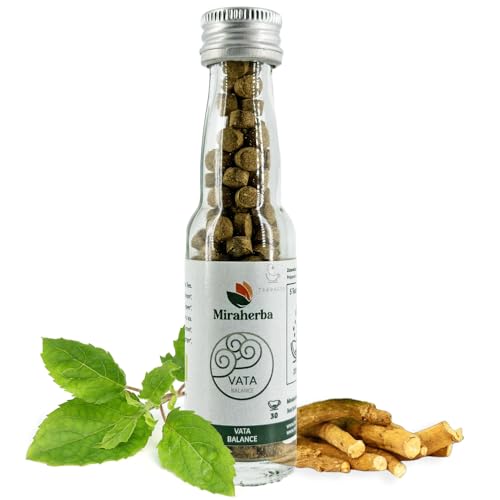 Miraherba Vata Balance Teaballs - Ayurvedischer Kräutertee mit Ashwaganda und Tulsi für innere Harmonie und Stressabbau, Genuss ohne Teebeutel, 100% Bio-Zutaten - 30 Tassen von MIRAHERBA Happy · Healthy · Human