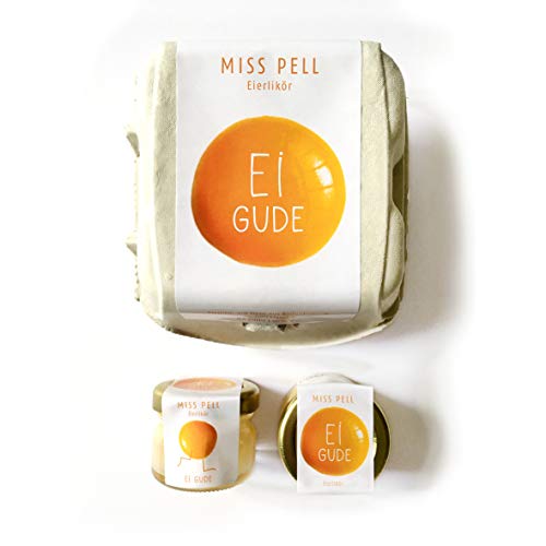 Eierlikör MISS PELL Ei GUDE DOTTY 4er BOX | Das Kultgetränk genussfertig im Glas 4 x 20 ml von MISS PELL