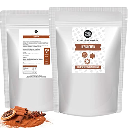 MITOBACK - Lebkuchen Backmischung á 224 g - Eiweiß Gebäck Backmischungen für Weihnachten - Weihnachts-Kleingebäck zum Backen: Glutenfrei, Eiweißreich, Ballaststoffreich bei Diabetes & Zöliakie MITOBACK - Lebkuchen Backmischung á 224 g - Eiweiß Gebäck Backmischungen für Weihnachten - Weihnachts-Kleingebäck zum Backen: Glutenfrei, Eiweißreich, Ballaststoffreich bei Diabetes & Zöliakie von MITOBACK