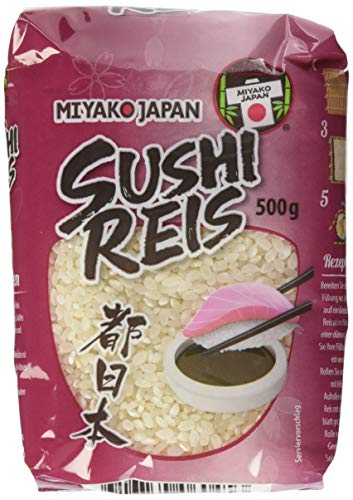 MIYAKO Sushi Reis, Rundkorn, 8er Pack (8 x 500 g) von MIYAKO