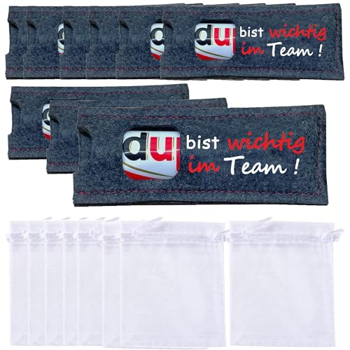 8pcs Wichtig im Team - Hülle Filz Geschenke für duplo Schokolade | Mitarbeitergeschenk Super Job | dankeschön Mitarbeiter geschenk I ohne Schokolade von MKISHINE