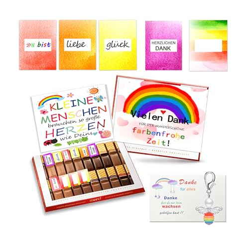 Erzieherin Aufkleber Set passend für Merci Schokolade 250g für Abschiedsgeschenk für Erzieher mit vorgedruckten Aufklebern I Geschenk zum Abschied Erzieherin Kita + Grußkarte I ohne Schokolade Erzieherin Aufkleber Set passend für Merci Schokolade 250g für Abschiedsgeschenk für Erzieher mit vorgedruckten Aufklebern I Geschenk zum Abschied Erzieherin Kita + Grußkarte I ohne Schokolade von MKISHINE