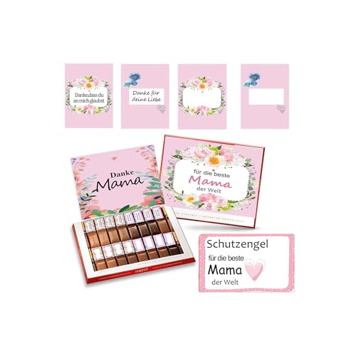 Geschenk Mama Aufkleber Set passend für Merci Schokolade 250g für Muttertagsgeschenke Geburtstag Weihnachten Geschenk Vatertagsgeschenk für Mama + Grußkarte I ohne Schokolade Geschenk Mama Aufkleber Set passend für Merci Schokolade 250g für Muttertagsgeschenke Geburtstag Weihnachten Geschenk Vatertagsgeschenk für Mama + Grußkarte I ohne Schokolade von MKISHINE