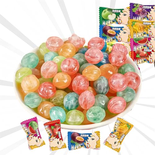 MKSDDF - 140 g Super Saure Candy Fruchtgeschmack Hartbonbons sortierte saure Süßigkeiten einzeln verpackt Saure Süßigkeiten Sortenpackung Mix und Match-Apfel, Zitrone, Heidelbeere, Erdbeere, Traube von MKSDDF