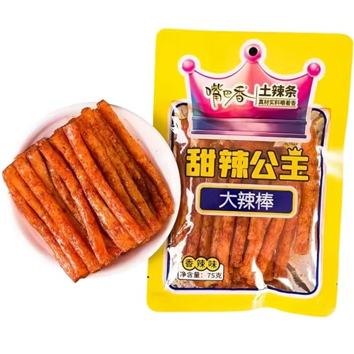 MKSDDF – Chinesischer Klassischer Snack Latiao, 75 G, Scharfe Streifen, Trio – 3 Arten Und 3 Geschmacksrichtungen | Vegan Und Glutenfrei | Köstliches Latio (Yellow) von MKSDDF