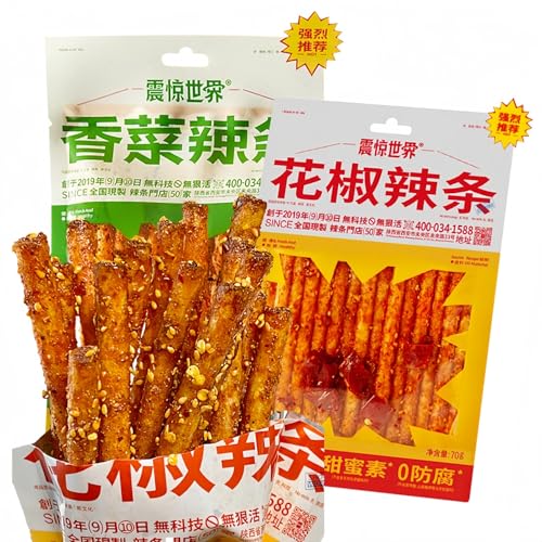 MKSDDF Latiao, chinesische Latioa-Snacks, asiatische Snacks, Latiao, Latioa, würzige Streifen, würzige Snacks, würzige Pfefferstreifen, Koriander-würzige Streifen. 70 g x 1 Beutel (würzige Streifen MKSDDF Latiao, chinesische Latioa-Snacks, asiatische Snacks, Latiao, Latioa, würzige Streifen, würzige Snacks, würzige Pfefferstreifen, Koriander-würzige Streifen. 70 g x 1 Beutel (würzige Streifen von MKSDDF
