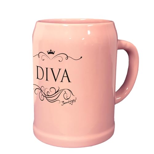 DIVA - Rosa Krug Proseccokrug aus Steingut, 0,33l DIVA - Rosa Krug Proseccokrug aus Steingut, 0,33l von ML ARSCHLECKEN 350