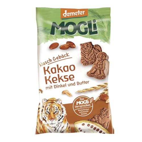MOGLi Nasch Gebäck, Kakao Kekse, Shir Khan Mini, 50g (12) von MOGLi