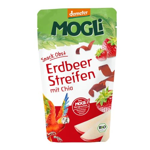 MOGLi Snack Obst, Erdbeer Streifen, 25g (4) von MOGLi