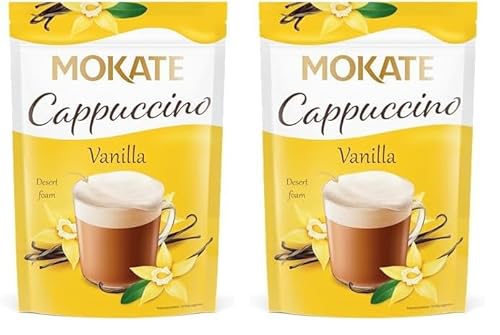 MOKATE® Cappuccino Chocolate | 110g Geschmack: Vanille | Instantkaffee Kaffeegetränk Instantkaffee Samtig und Aromatisch Cremiger Getränk Kaffee Getränkepulver aus löslichem Bohnenkaffee von MOKATE