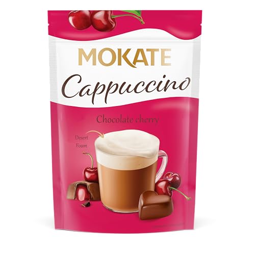 MOKATE - Cappuccino Schokoladenkirsche - Cremiger Instant-Kaffee mit Milchschaum - Chocolate Cherry Coffee - Kirsche Kaffeegetränk Aromatisch Kaffeepulver - Einfach mit Heißem Wasser Aufgießen - 110g MOKATE - Cappuccino Schokoladenkirsche - Cremiger Instant-Kaffee mit Milchschaum - Chocolate Cherry Coffee - Kirsche Kaffeegetränk Aromatisch Kaffeepulver - Einfach mit Heißem Wasser Aufgießen - 110g von MOKATE