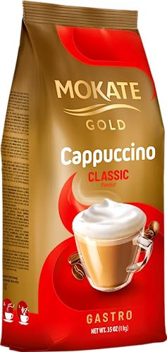 MOKATE Gold Cappuccino Classic - Geschmack Classic - Instantkaffee - Kaffeegetränk - Instantkaffee - Samtig und Aromatisch - Cremiger Kaffee - Getränk Kaffee - Tasche von MOKATE