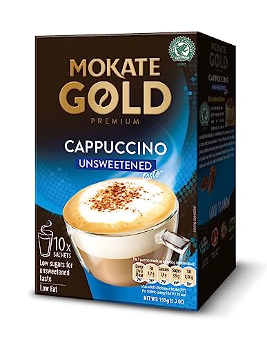 MOKATE Gold Cappuccino Unsweetened - Zuckerfreier Geschmack - Instantkaffee - Kaffeegetränk - Instantkaffee - Samtig und Aromatisch - Cremiger Kaffee - Getränk Kaffee ohne Zucker - im Karton von MOKATE
