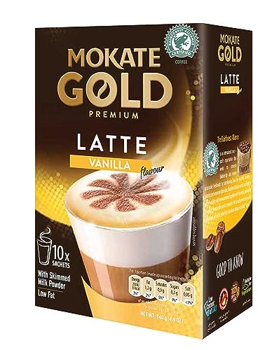 MOKATE Gold Premium Vanilla Latte 10 Beutel Karton 140g von MOKATE