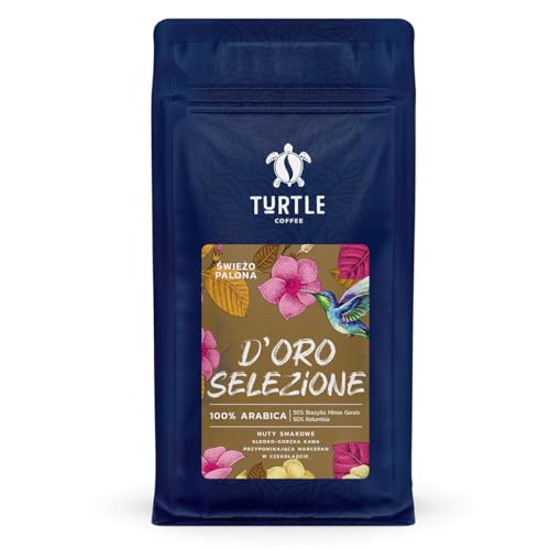 TURTLE - D’oro Selezione - Ganze Kaffeebohnen - 1kg, Italienischer Röststil, Niedriger Säuregehalt, Marzipangeschmack, Für Espresso & Milchgetränke, Ideal für Büro, Zuhause & Gastronomie, Whole Beans TURTLE - D’oro Selezione - Ganze Kaffeebohnen - 1kg, Italienischer Röststil, Niedriger Säuregehalt, Marzipangeschmack, Für Espresso & Milchgetränke, Ideal für Büro, Zuhause & Gastronomie, Whole Beans von MOKATE