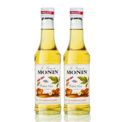2x Monin Praline Nuss Sirup, 250 ml Flasche von MONIN