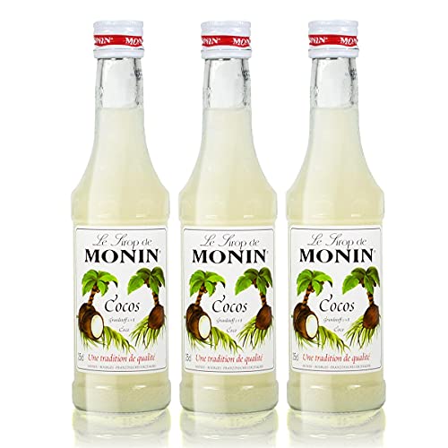 3x Monin Cocos Sirup, 250 ml Flasche von MONIN