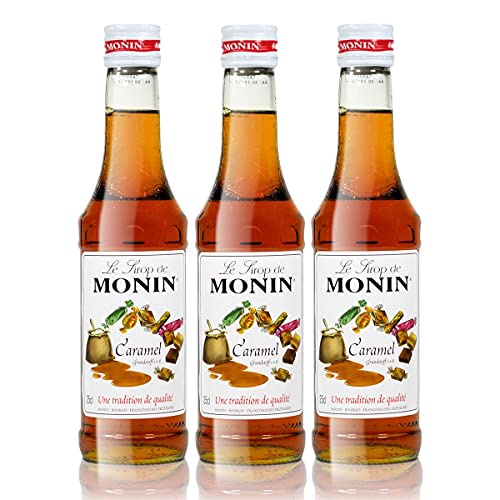 3x Monin Karamell / Caramel Sirup, 250 ml Flasche von MONIN